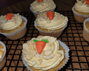 12cupcakesdezanahoriaconcremamantequilla_